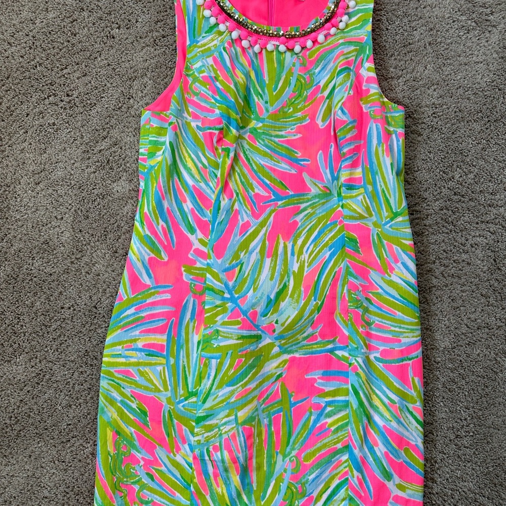 Lilly Pulitzer Pink and Green Resort Sheath Dress